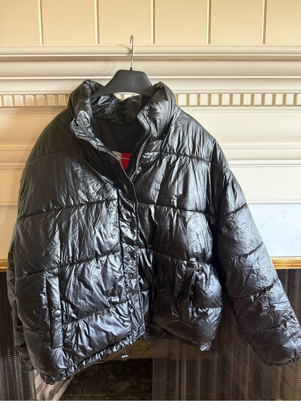 Shiny Black Puffer Jacket